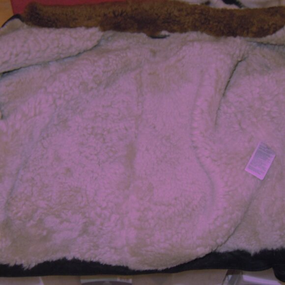 Banana Republic Size  XXL Genuine Fur Shearling Squadron Flight Jacket New w Tag - Picture 12 of 12